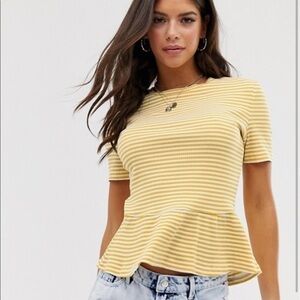 Glamorous Tall Ripped Knit Peplum Blouse